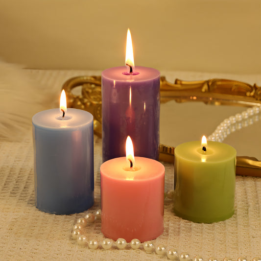 Blush Ember – Spiced Rose Pillar Candle