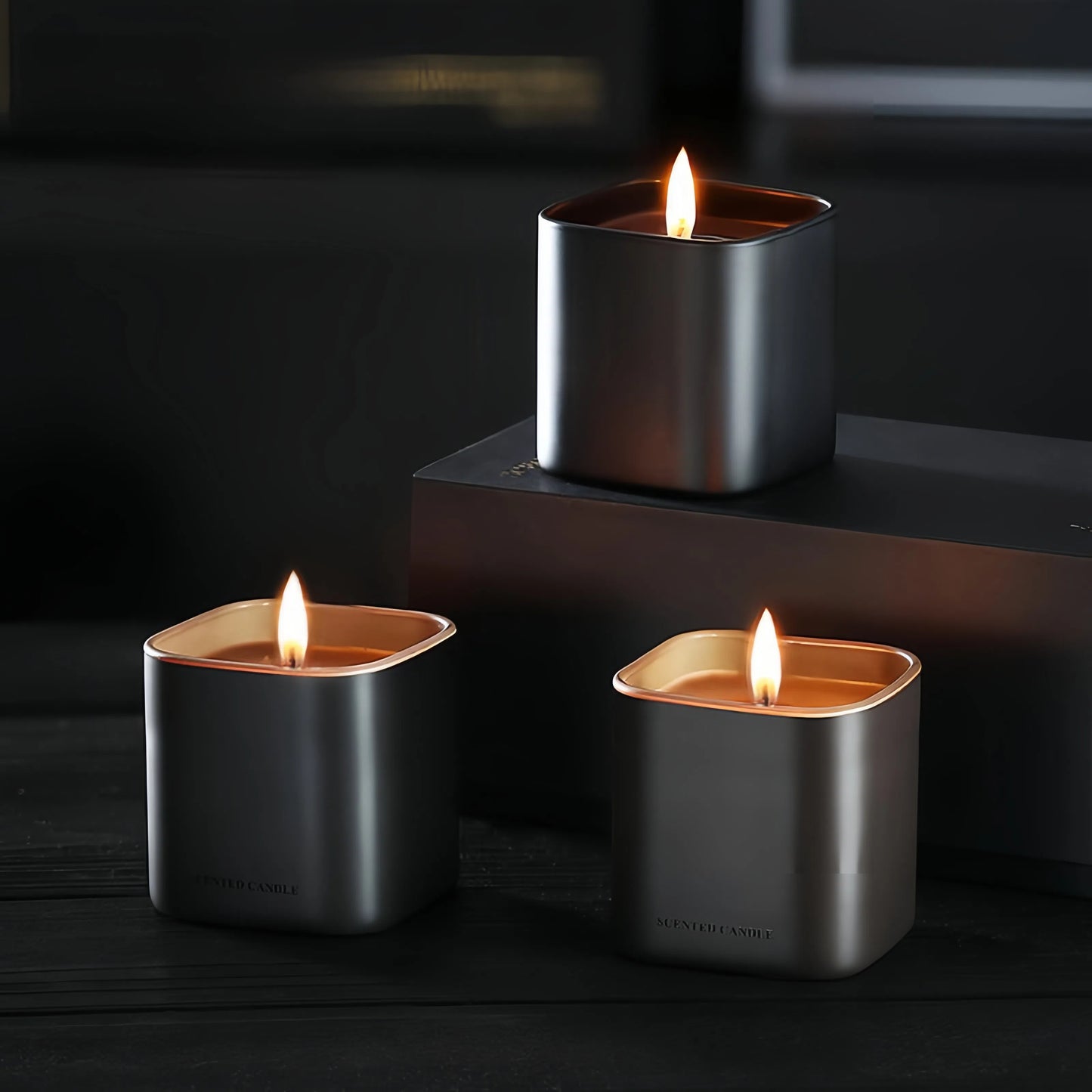 Trio Scented Candle Gift Set of 3 – Chocolate Coffee, Citrus Bloom & Berry Woods